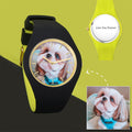 Unisex Silicone Engraved Photo Watch Unisex Engraved Photo Watch  41mm  Black and Green Strap