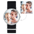 Personalized Engraved Watch, Custom Your Own Photo Watch with Black Strap
