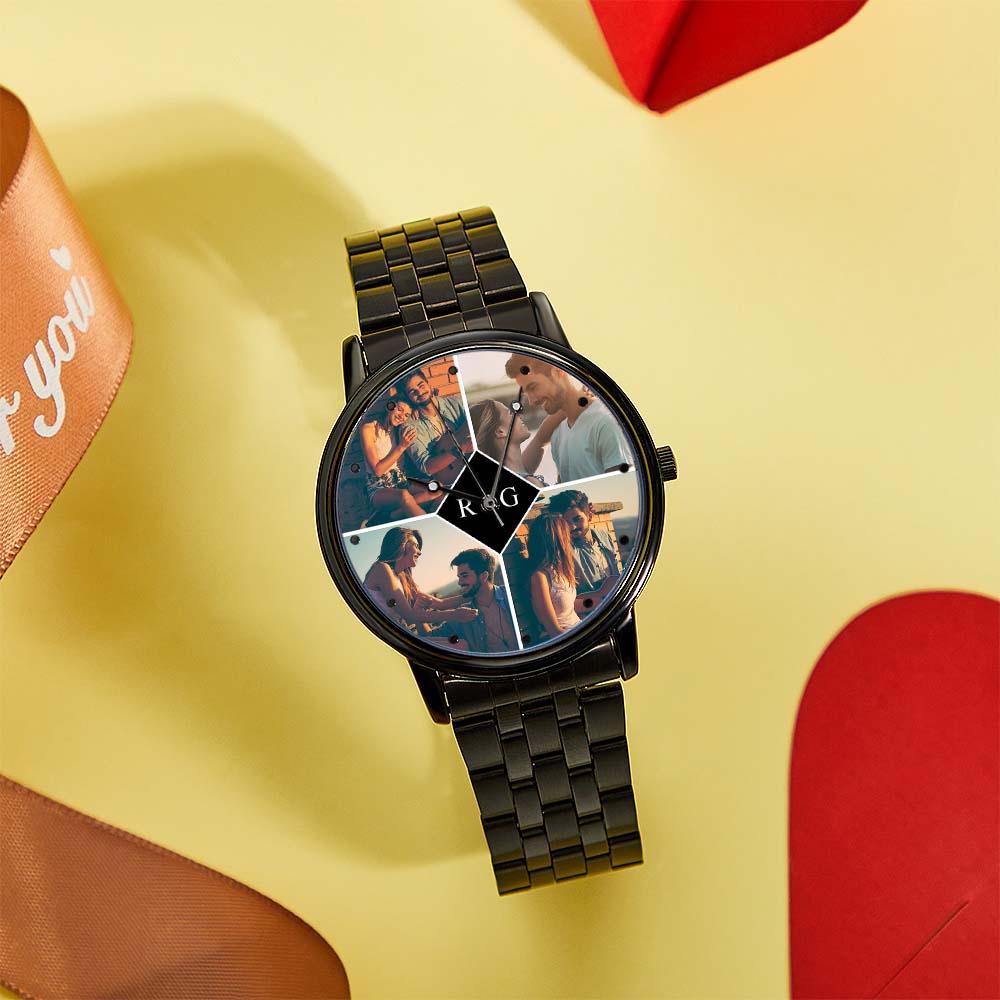 Custom Engraved Photo Watch for Men Personalized Engraved Picture Watch For Valentine's Day To Boyfriend