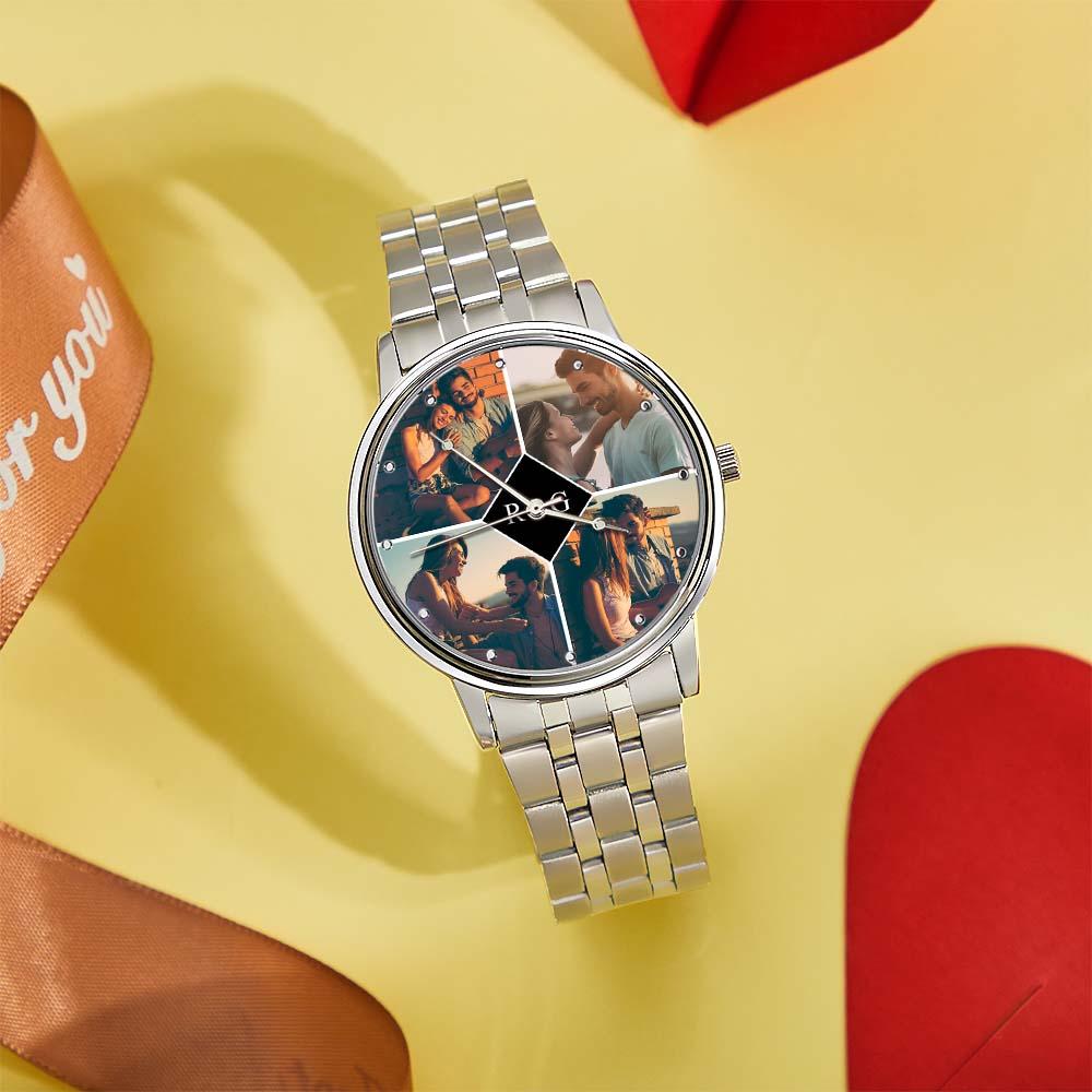 Custom Engraved Photo Watch for Men Personalized Engraved Picture Watch For Valentine's Day To Boyfriend