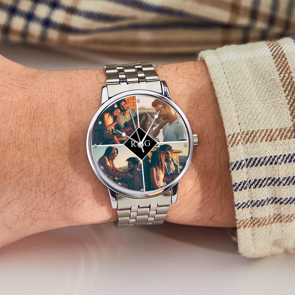 Custom Engraved Photo Watch for Men Personalized Engraved Picture Watch For Valentine's Day To Boyfriend