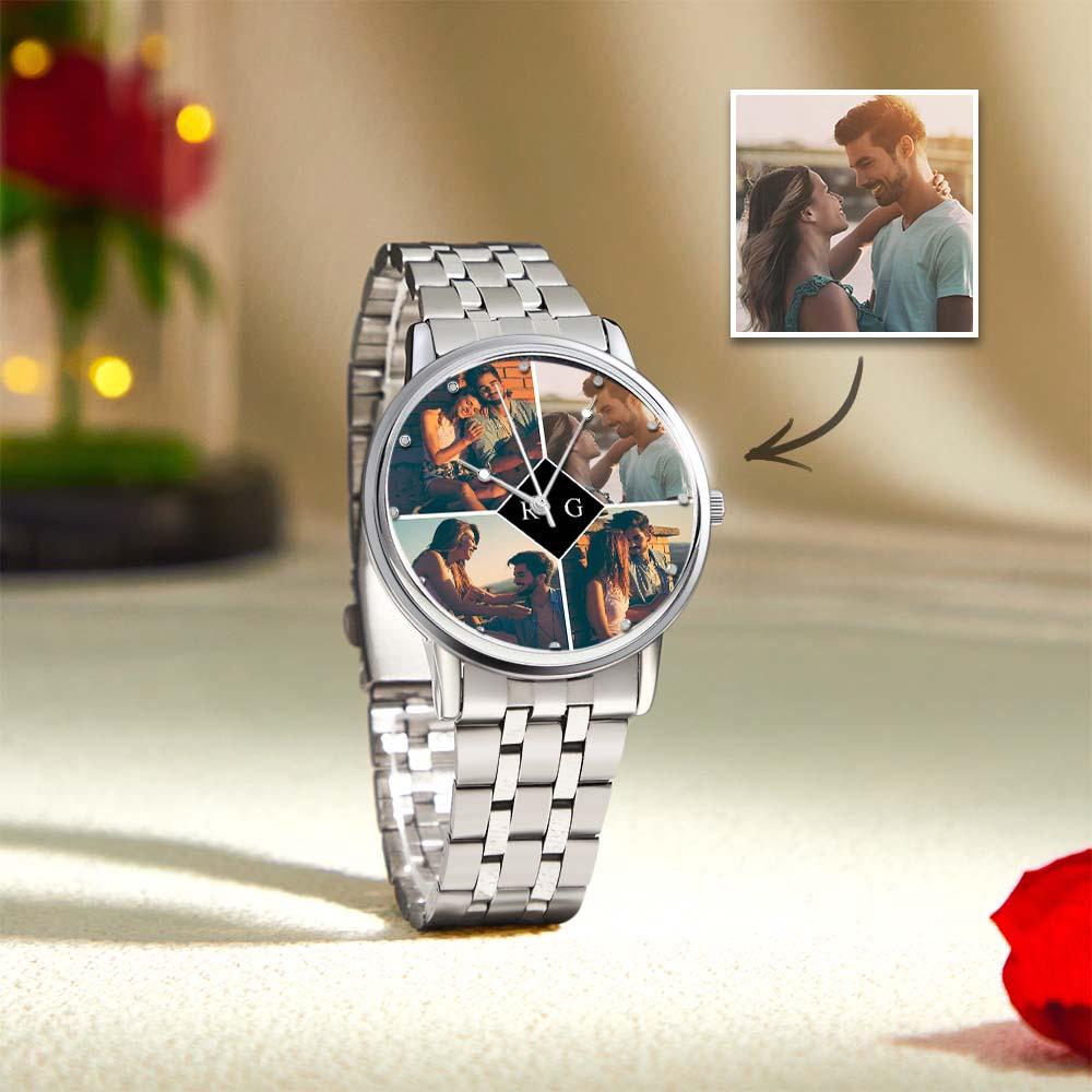 Custom Engraved Photo Watch for Men Personalized Engraved Picture Watch For Valentine's Day To Boyfriend