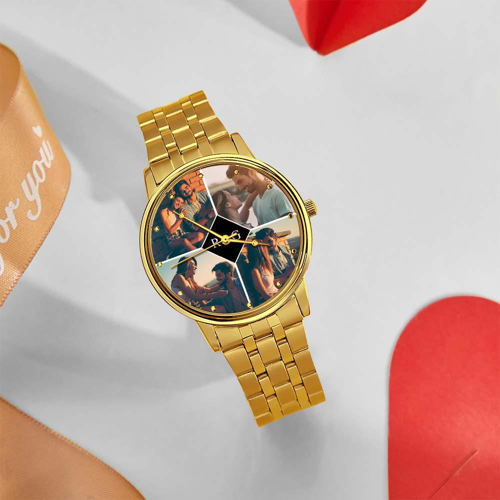 Custom Engraved Photo Watch for Men Personalized Engraved Picture Watch For Valentine's Day To Boyfriend