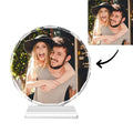 Custom Crystal Photo Frame Round 80mm Keepsake Gift