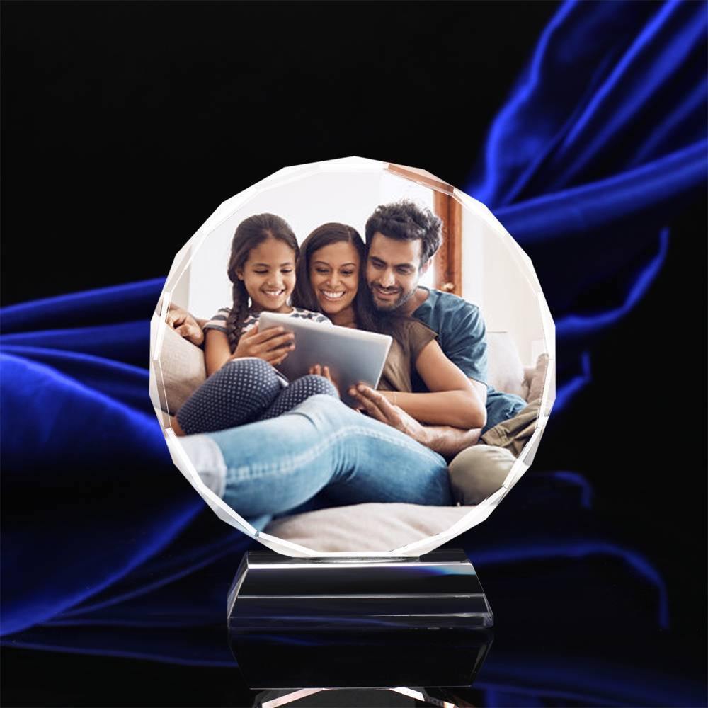 Custom Crystal Photo Frame Round 100mm