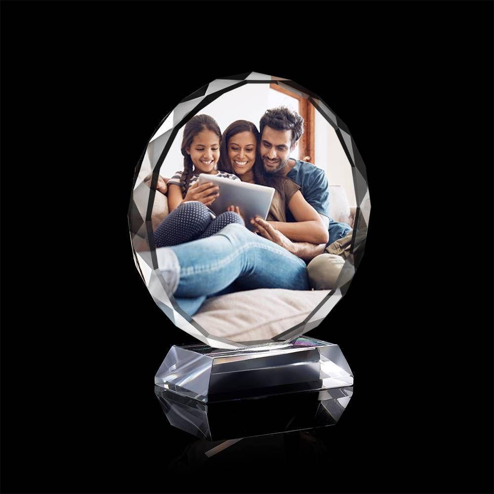 Custom Crystal Photo Frame Round 100mm