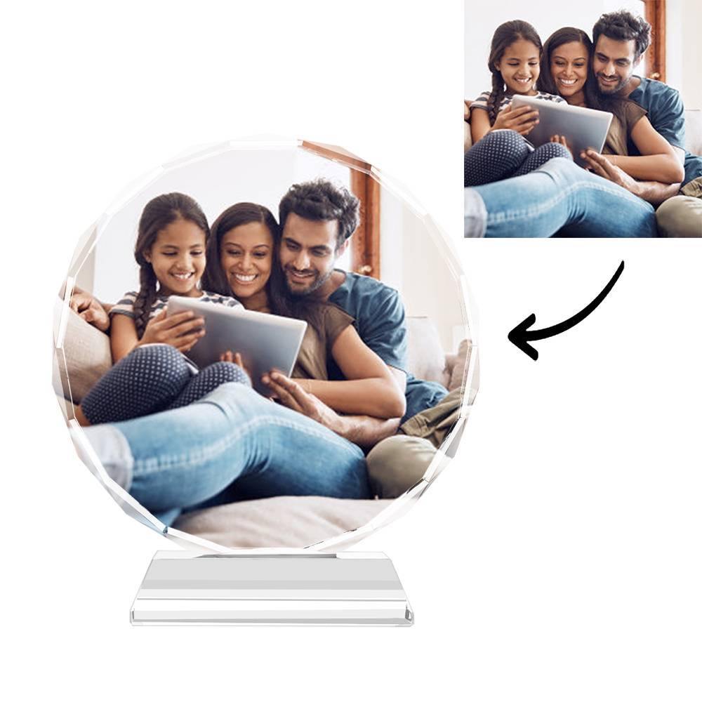 Custom Crystal Photo Frame Round 100mm