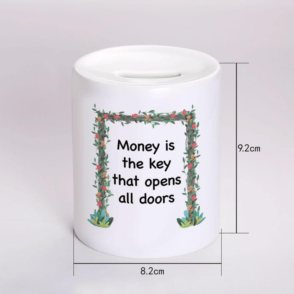 Personalized Engraved Piggy Bank-Money is Key