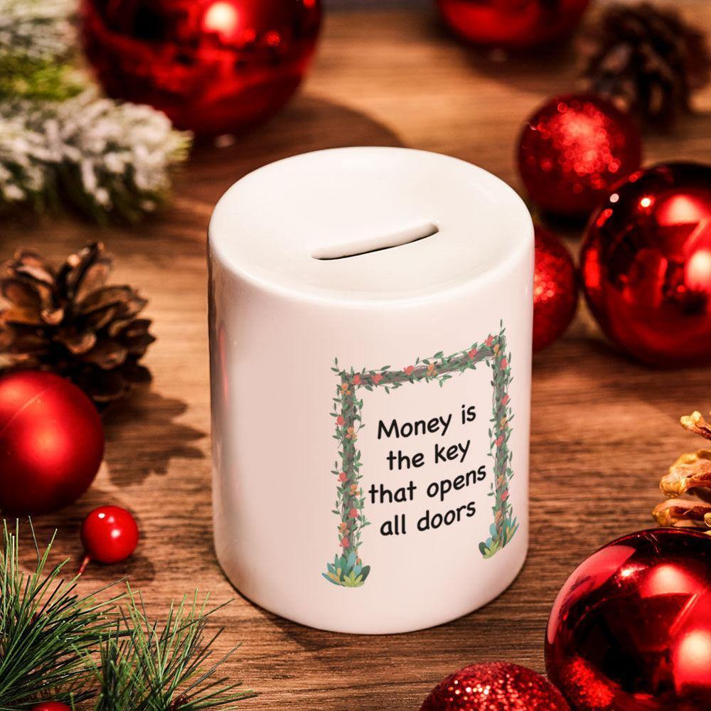 Personalized Engraved Piggy Bank-Money is Key