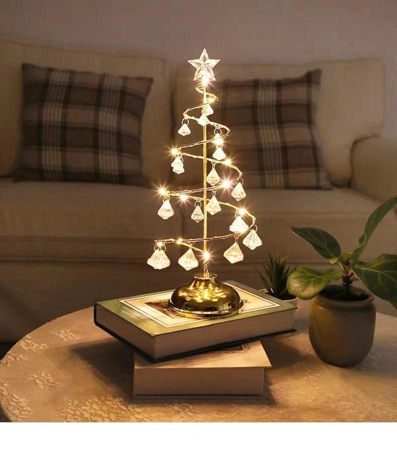 Christmas Tree Night Light Crystal Diamond Lamp Decorative Lamp Table Lamp