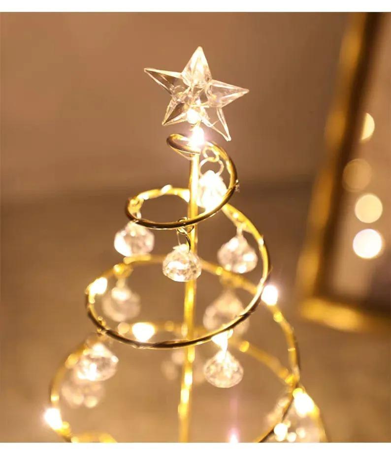 Christmas Tree Night Light Crystal Diamond Lamp Decorative Lamp Table Lamp