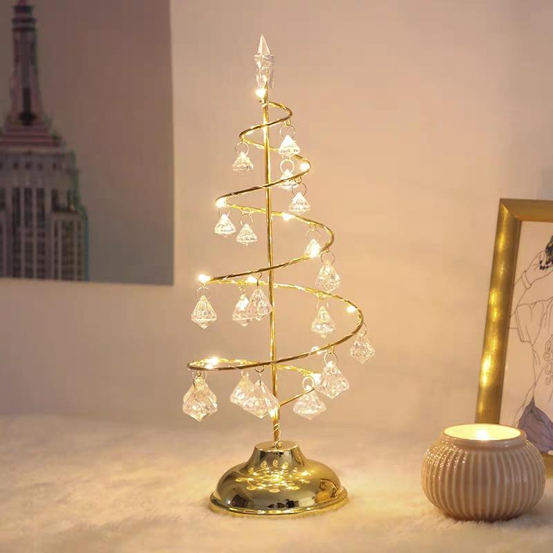 Christmas Tree Night Light Crystal Diamond Lamp Decorative Lamp Table Lamp