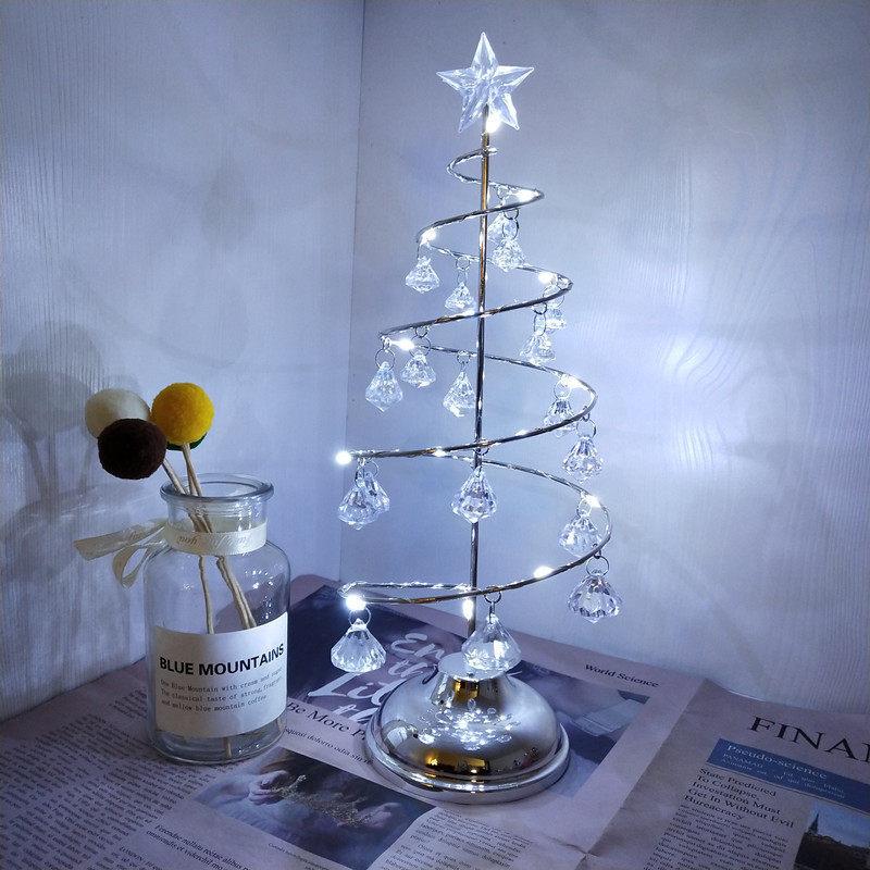 Christmas Tree Night Light Crystal Diamond Lamp Decorative Lamp Table Lamp