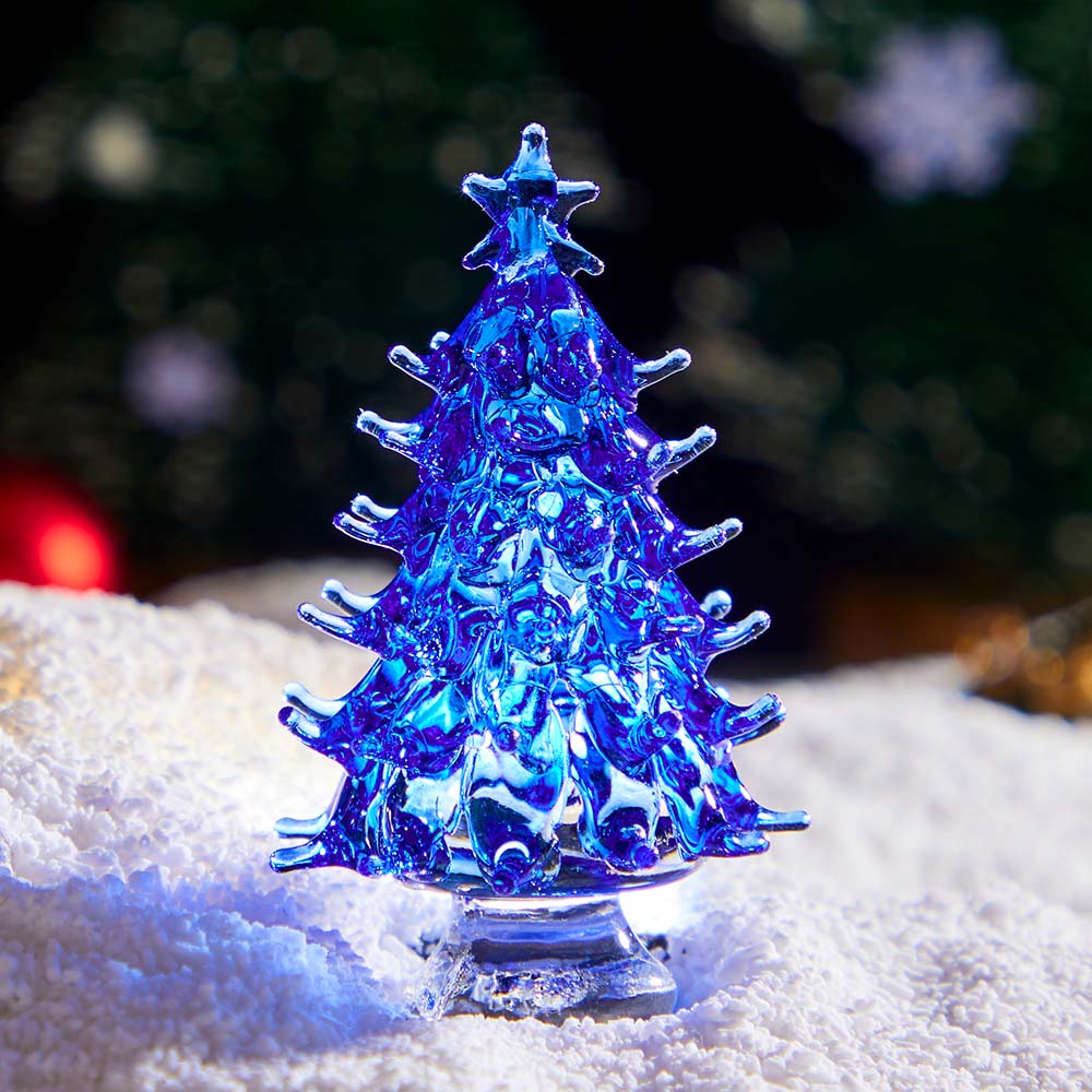 Transparent Crystal Mini Christmas Tree Desktop Ornaments Christmas Gifts