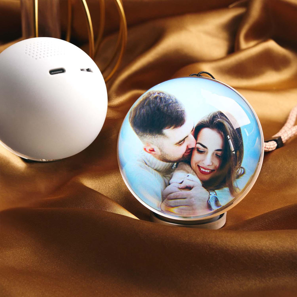 2.7inch Crystal Ball with Electronic Display DIY Video Import Possible Unique Gift for Home & Office Light-Up Sphere Christmas Gift