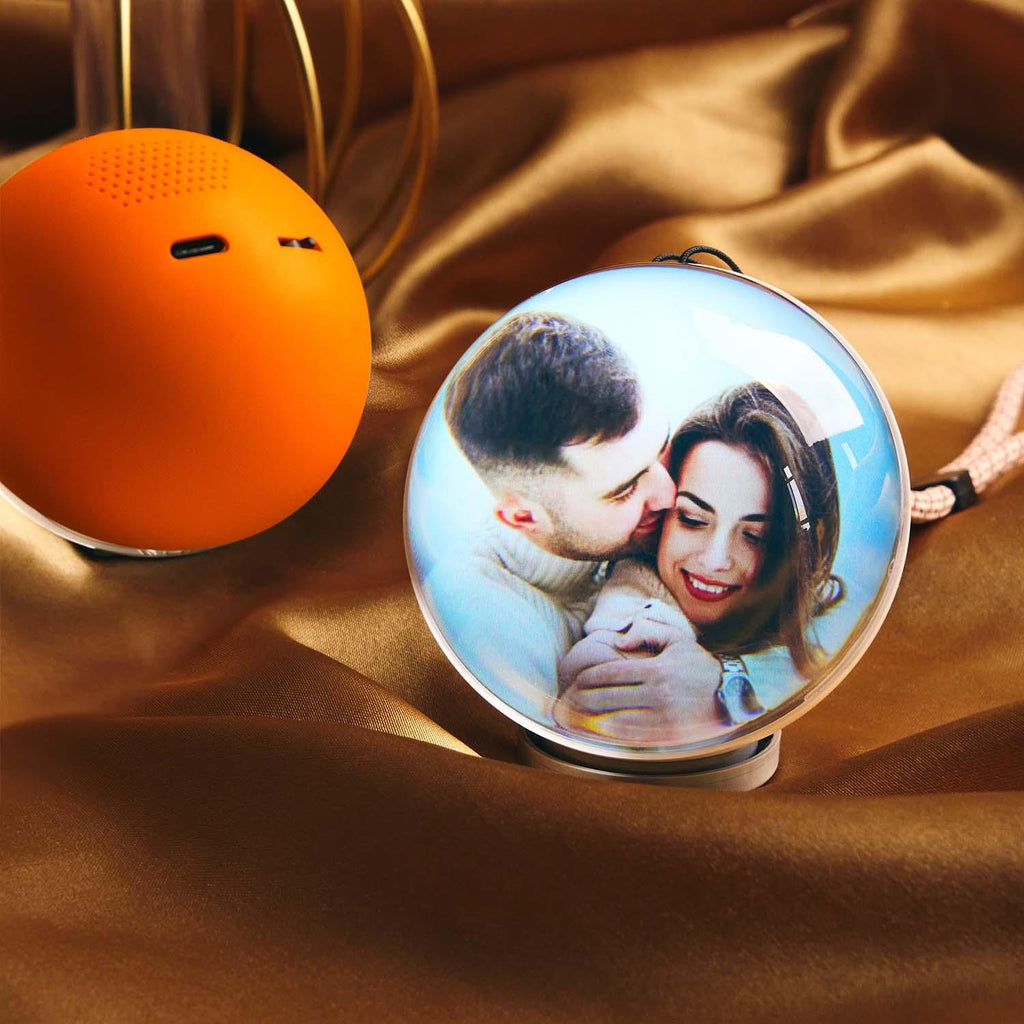 2.7inch Crystal Ball with Electronic Display DIY Video Import Possible Unique Gift for Home & Office Light-Up Sphere Christmas Gift