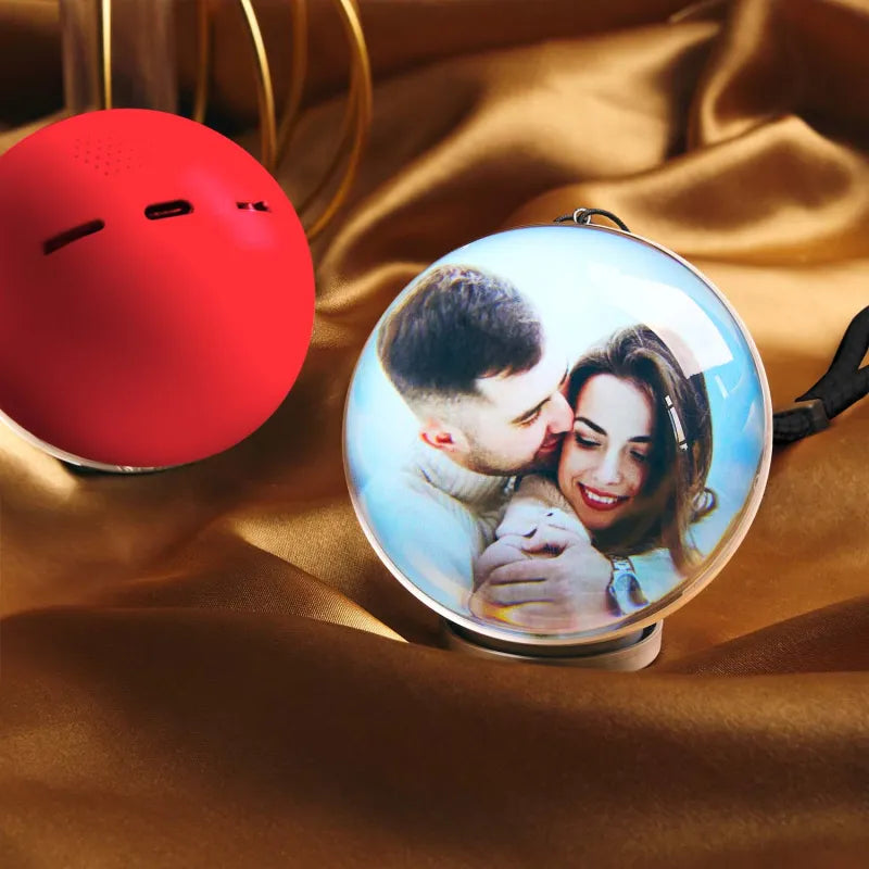 2.7inch Crystal Ball with Electronic Display DIY Video Import Possible Unique Gift for Home & Office Light-Up Sphere Anniversary Gift