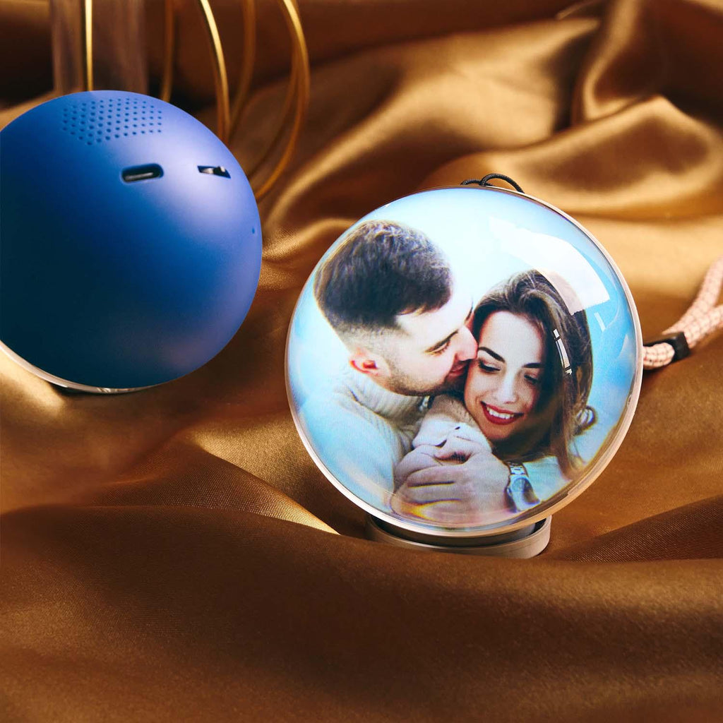2.7inch Crystal Ball with Electronic Display DIY Video Import Possible Unique Gift for Home & Office Light-Up Sphere Christmas Gift