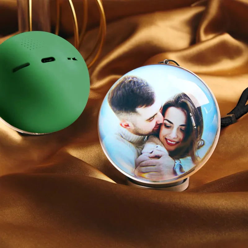 2.7inch Crystal Ball with Electronic Display DIY Video Import Possible Unique Gift for Home & Office Light-Up Sphere Anniversary Gift