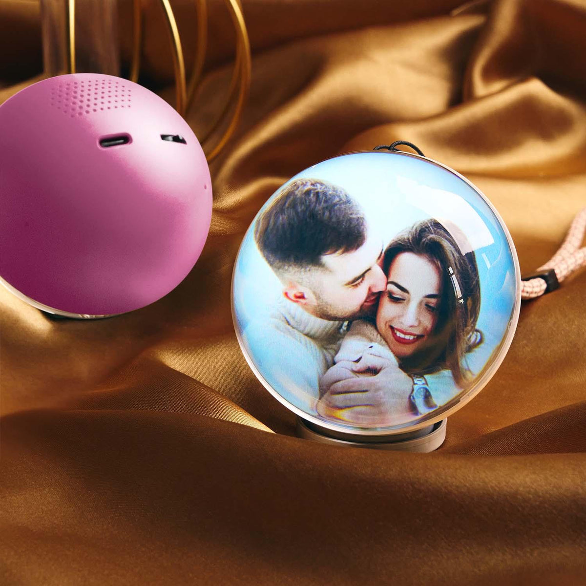 2.7inch Crystal Ball with Electronic Display DIY Video Import Possible Unique Gift for Home & Office Light-Up Sphere Anniversary Gift
