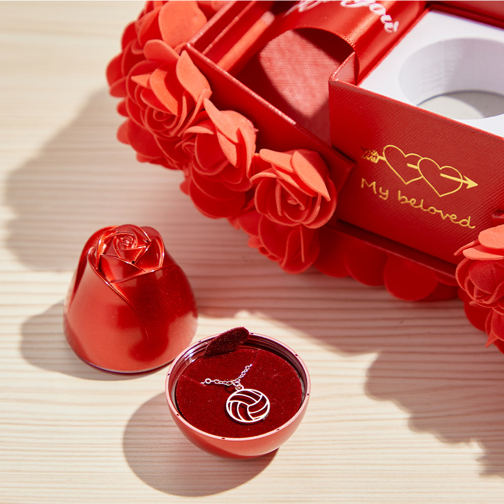 Rose Bouquet Liftable Rose Shaped Jewelry Box Romantic Gift Box