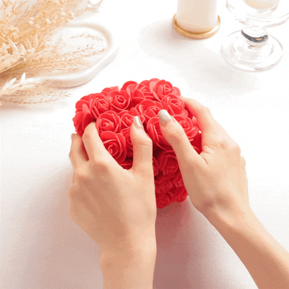 Rose Bouquet Liftable Rose Shaped Jewelry Box Romantic Gift Box