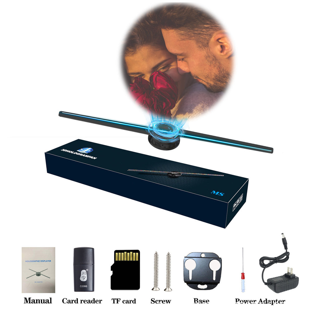 Hologram Led Fan 3d Holographic Fan Screen Hd Version Naked Eye 3d Home Decor Billboards