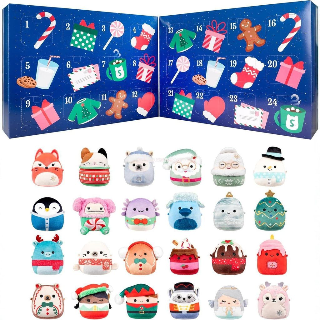 Doll Advent Calendar 2025 for Kids Christmas Countdown Calendar 24 Mini Dolls Plush or PVC Toys Gift for Children
