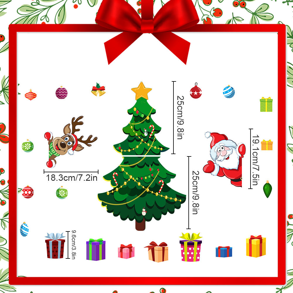 Magnetic Stickers Christmas Tree Decorations Fridge Magnets Sticker Decoration