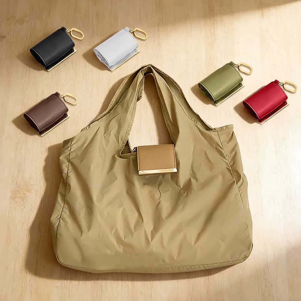 Foldable Tote Bag Keychain Reusable Eco Shopping Bag, Compact & Portable Travel Accessory