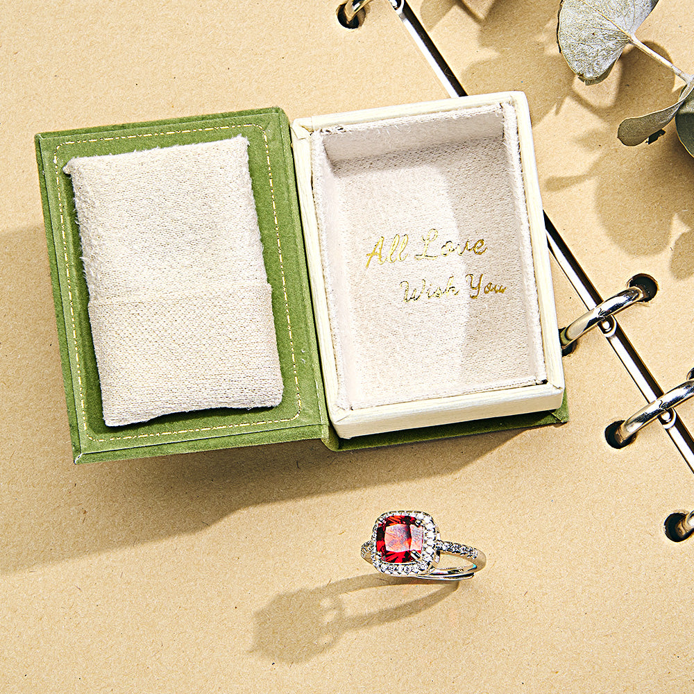 Book Shape Box with Adjustable Ring Multicolor Valentine's Day Gift For Lover For Her