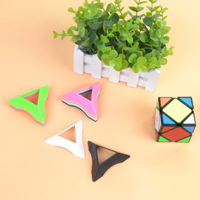 Rubic's Cube Multicolour Base Display Stand Triangle Magic Cube Holder Frame Accessories