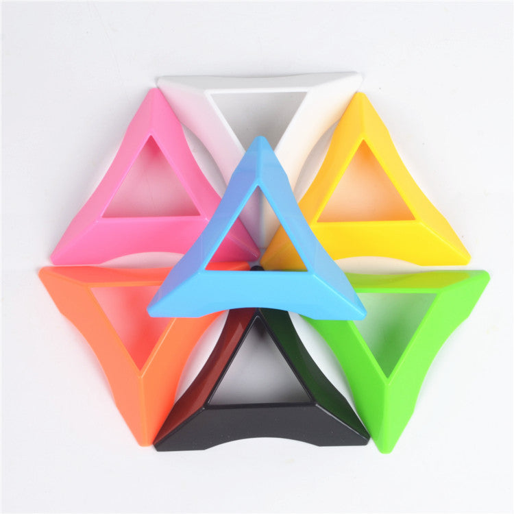 Rubic's Cube Multicolour Base Display Stand Triangle Magic Cube Holder Frame Accessories
