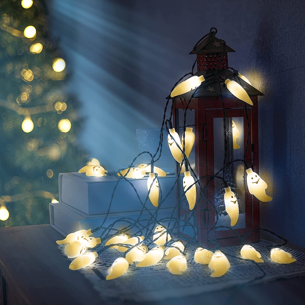 3 Lighting Colors Halloween Decorative String Lights for Halloween Theme Party Indoor Outdoor Decorations