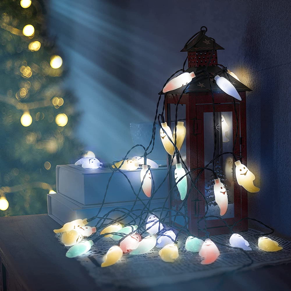 3 Lighting Colors Halloween Decorative String Lights for Halloween Theme Party Indoor Outdoor Decorations