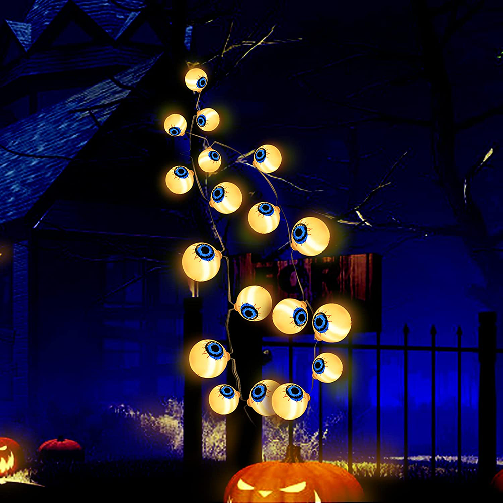 3 Lighting Colors Halloween Decorative String Lights for Halloween Theme Party Indoor Outdoor Decorations