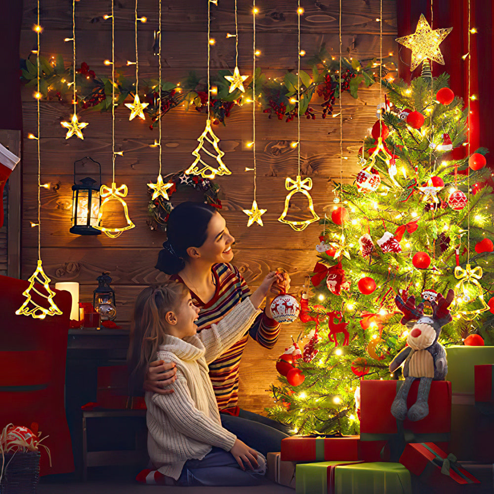 Christmas Decoration String Lights Christmas Hanging Ornaments for Indoor Outdoor Holiday Christmas New Year Party Decorations