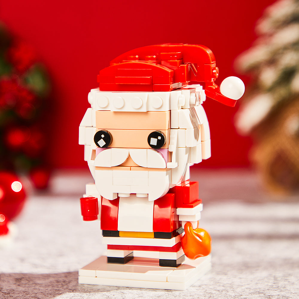 Santa Claus Small Particle Portrait Block Puzzle Building Block Toy Christmas Gifts
