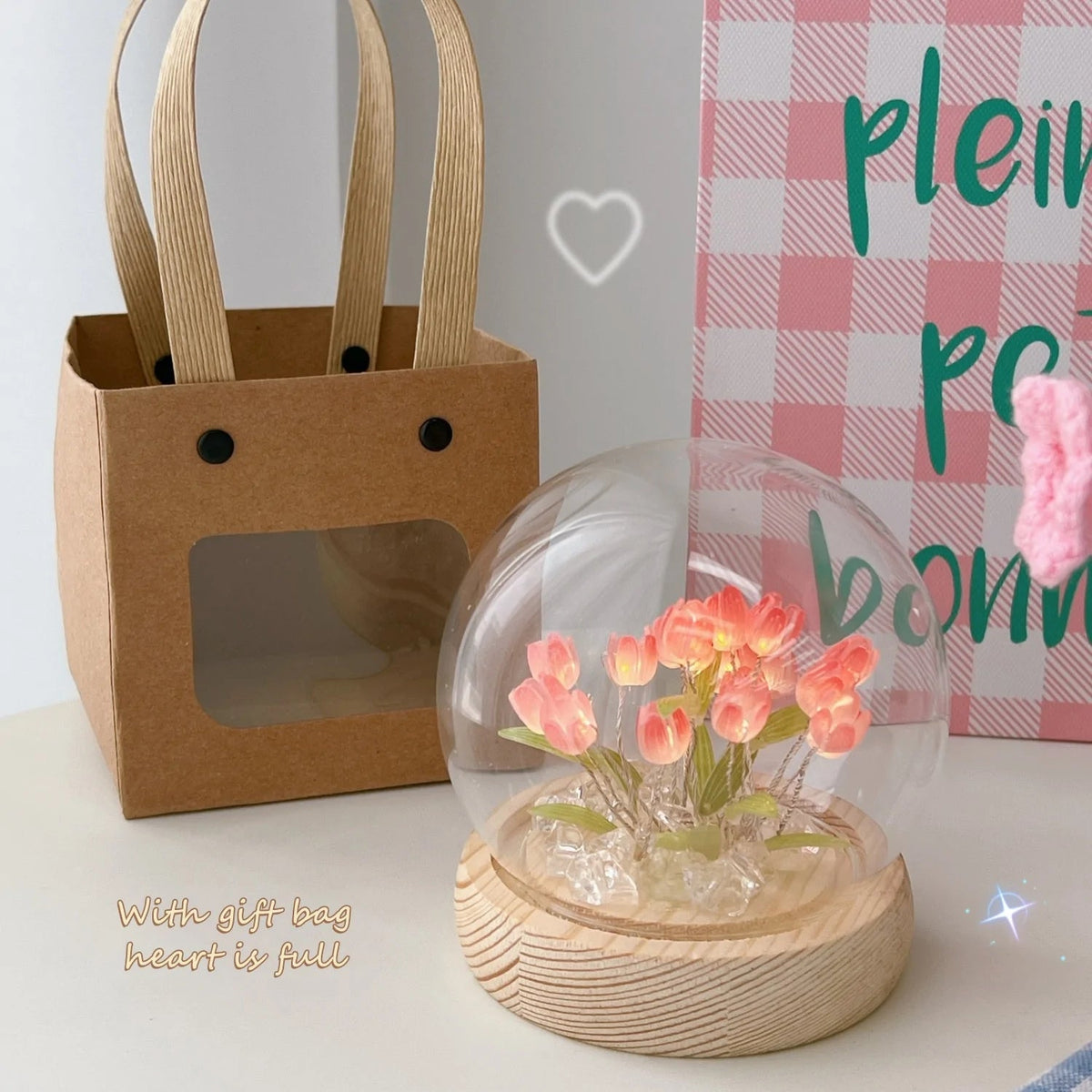 DIY Tulip Flower Night Light Romantic Handmade Gift for Love