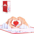 3D Creative Valentine's Day Pop Up Card Love In Hand Palm Pop Up Greeting Card