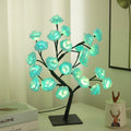 LED Simulation Flower Rose Tree Light Decorative Night Light Anniversary Gift for Lover - Blue
