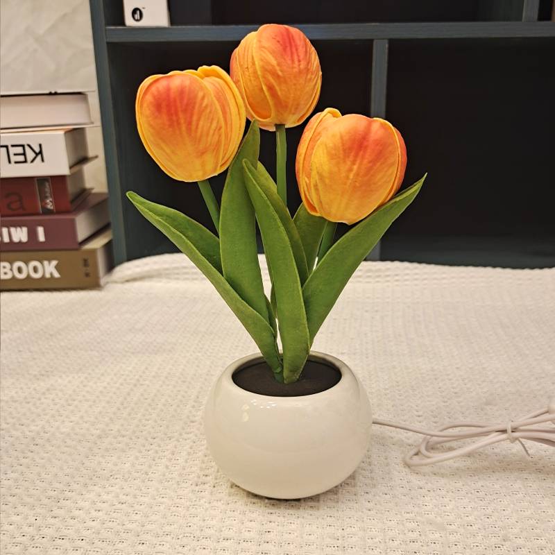 Tulip Flower Lamp Cute Flowers Night Light Home Decor Gifts for Mom