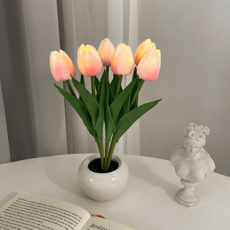 Tulip Flower Lamp Cute Flowers Night Light Home Decor Gifts for Mom