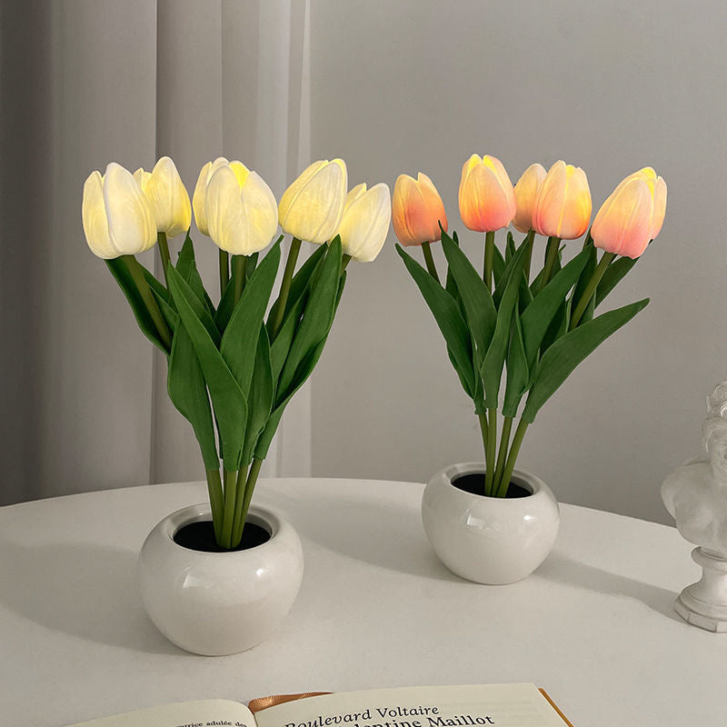 Tulip Flower Lamp Cute Flowers Night Light Home Decor Gifts for Mom