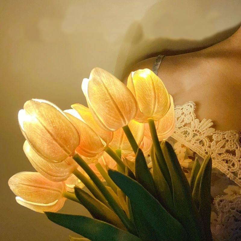 Tulip Flower Lamp Cute Flowers Night Light Home Decor Gifts for Mom