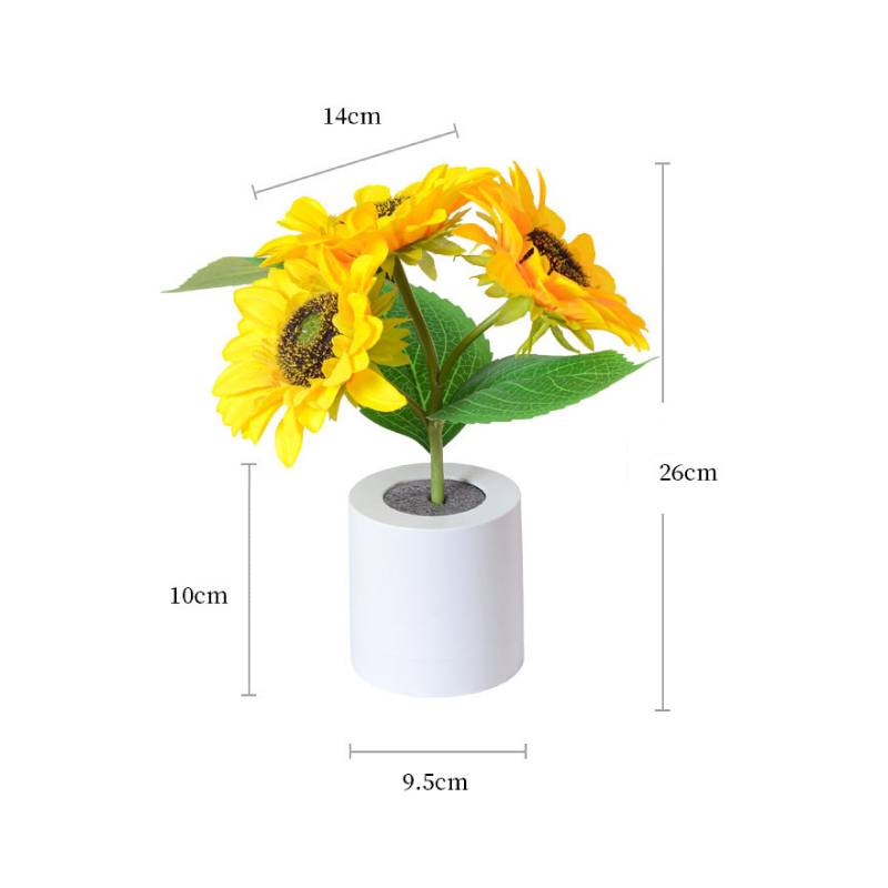 Sunflower Lamp Cute Flowers Night Light Table Room Home Decor Gifts for Mother's day