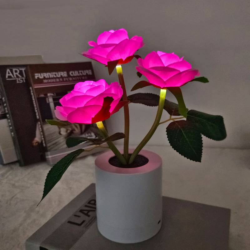 Flowers Table Lamp Rose Night Light Home Decor Gifts for Mother's Day