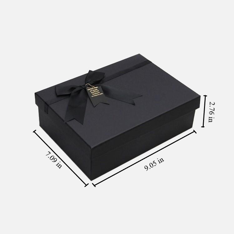 25*15*8.5CM Elegant Black Gift Box Rigid Gift Packaging Box with Lids for Christmas