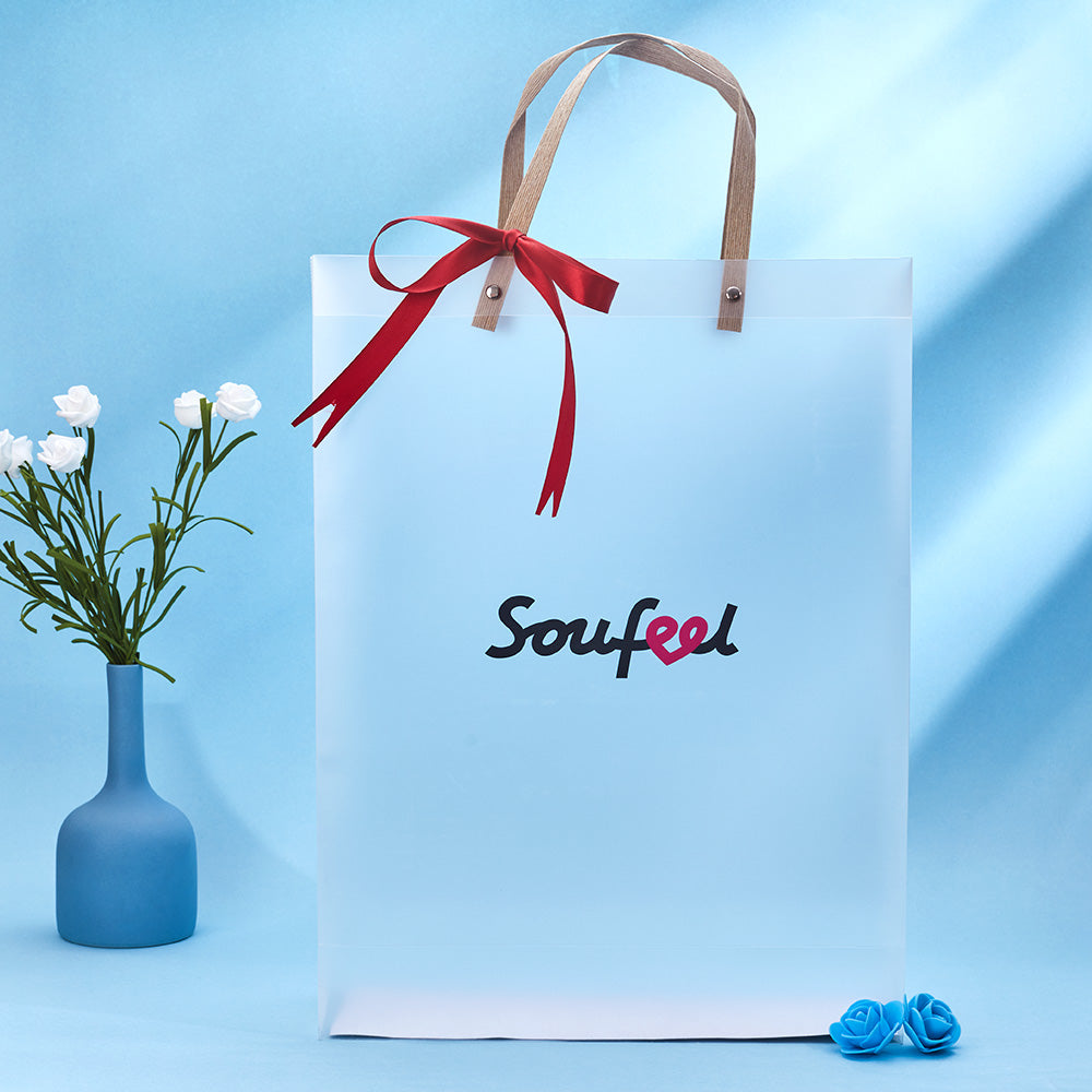 Soufeel Gift Package Clear Frosted with Handles