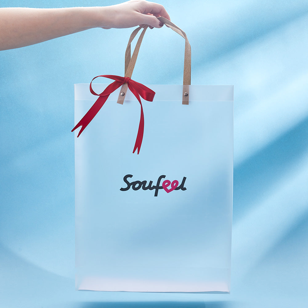 Soufeel Gift Package Clear Frosted with Handles